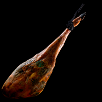 Jamón de bellota entero con origen en ciudad real. 36 meses de curación.